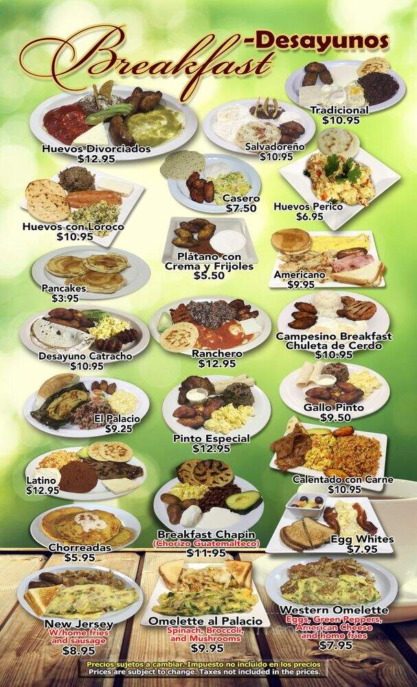 El Palacio Restaurant - Bound Brook, NJ menu_pic