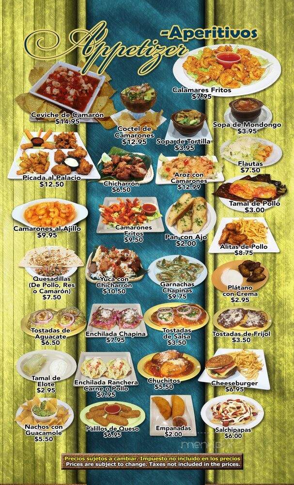 El Palacio Restaurant - Bound Brook, NJ menu_pic