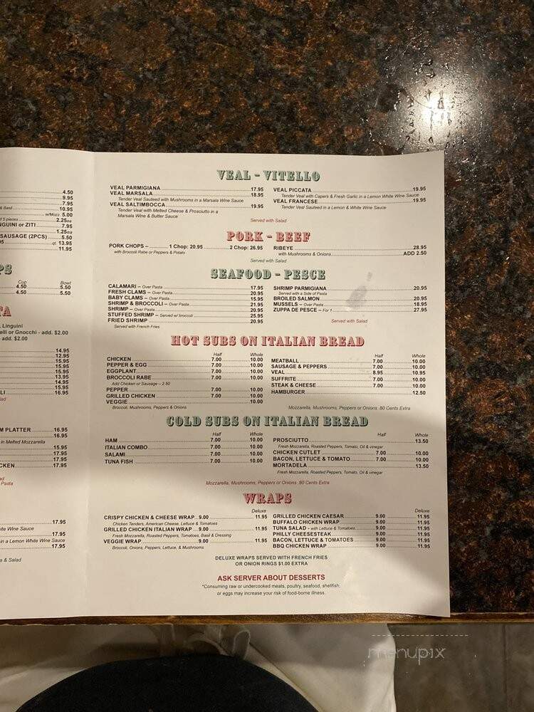 Gagliardis Italian Restaurant - North Haven, CT menu_pic