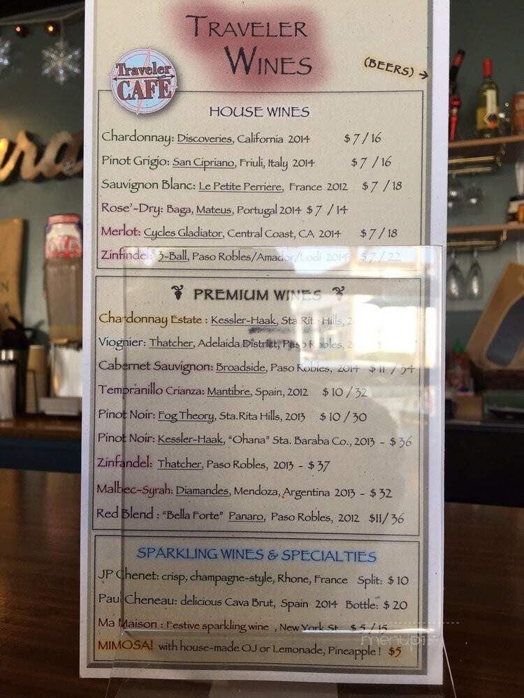 Traveler Cafe - Ventura, CA menu_pic