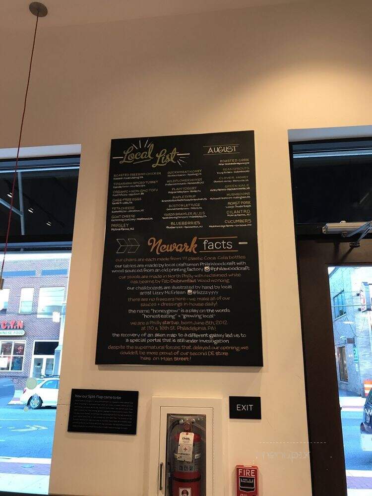 honeygrow - Newark, DE menu_pic