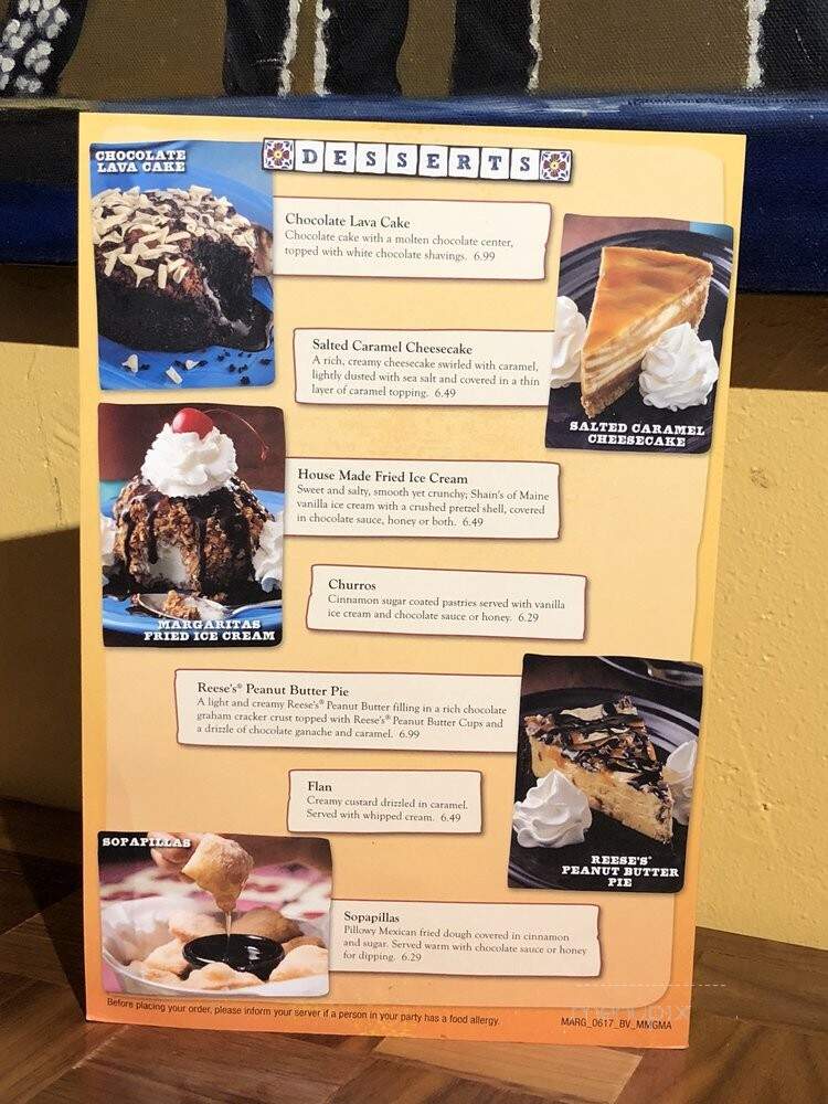 Margaritas Mexican Restaurant - Northborough, MA menu_pic