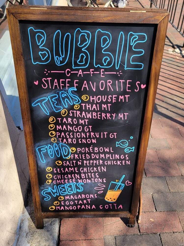 Bubble Cafe - Athens, GA menu_pic