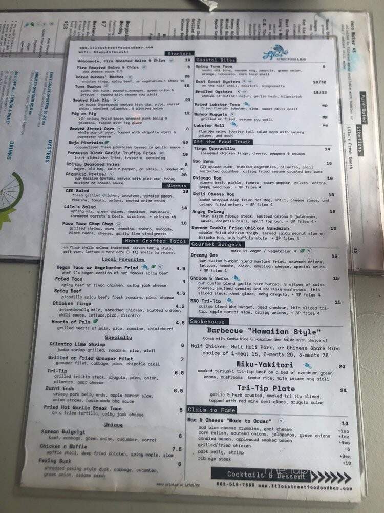 Lilo' Streetfood & Bar - Lake Worth, FL menu_pic