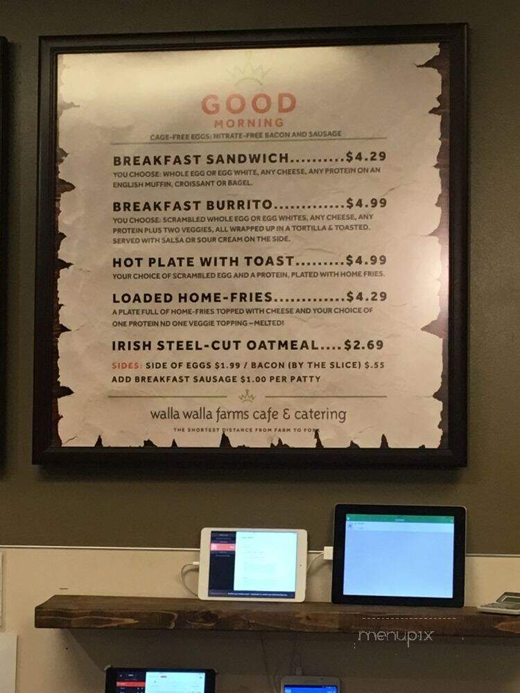 Walla Walla Farms - Seattle, WA menu_pic