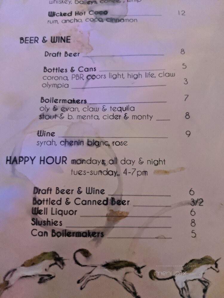 Rockridge Improvement Club - Oakland, CA menu_pic