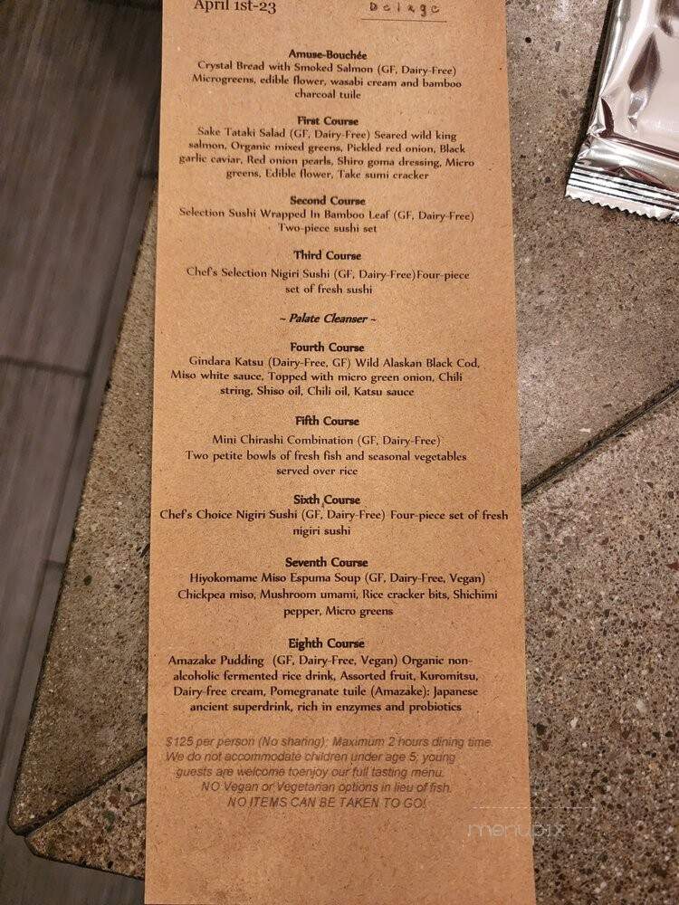 Delage - Oakland, CA menu_pic