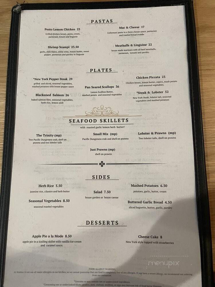 Station 16 - Sacramento, CA menu_pic