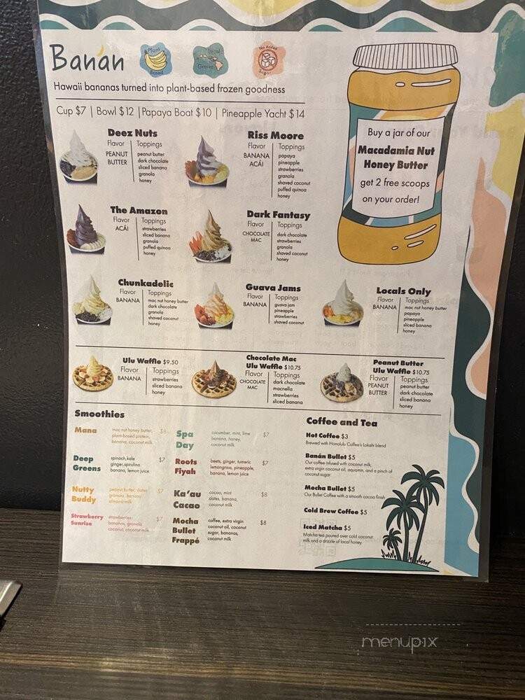 Ban - Honolulu, HI menu_pic