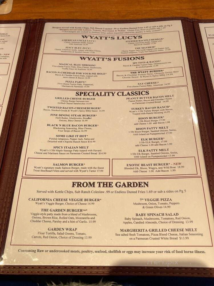 Wyatt's Twisted Americana - Eagan, MN menu_pic