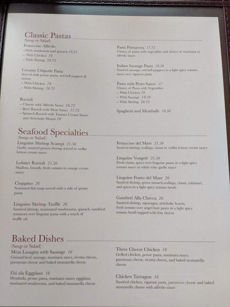 Gusto D' Oro Italian Cuisine - Yorba Linda, CA menu_pic