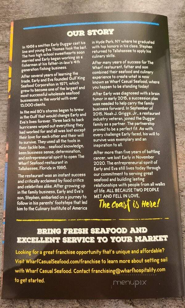 Wharf Casual Seafood - Montgomery, AL menu_pic