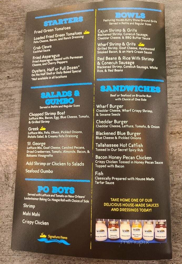 Wharf Casual Seafood - Montgomery, AL menu_pic