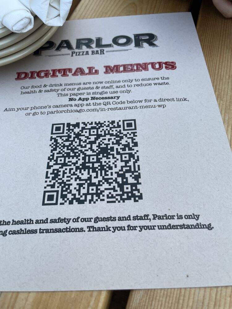 Parlor Pizza Bar - Chicago, IL menu_pic