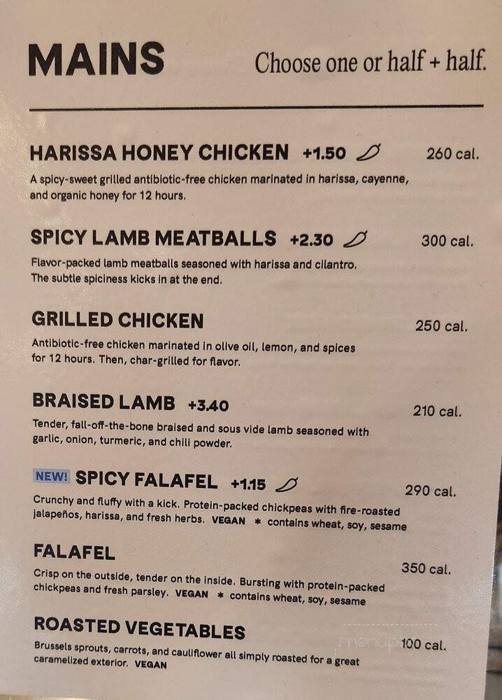 Cava Grill - Irvine, CA menu_pic