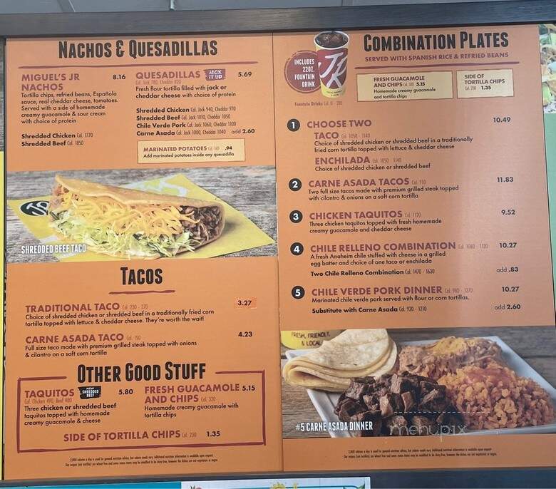 Miguel's Jr - Riverside, CA menu_pic