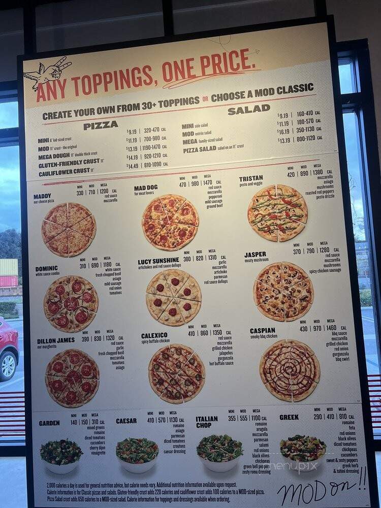 MOD Pizza - Riverside, CA menu_pic
