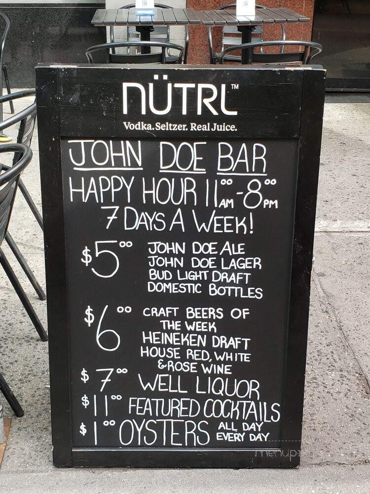 John Doe - New York, NY menu_pic