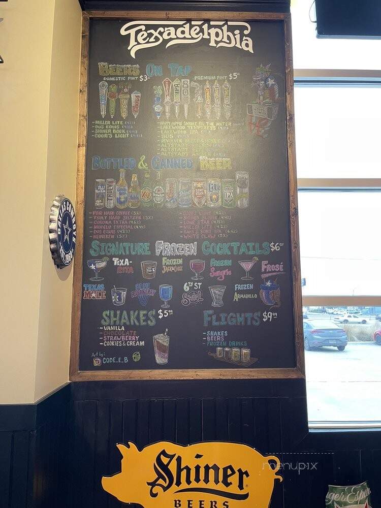 Texadelphia - Richardson, TX menu_pic