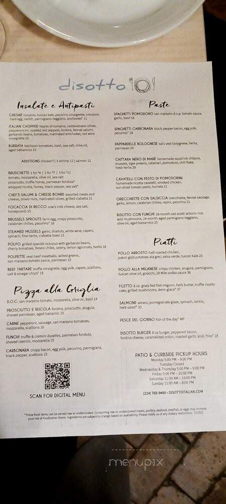 DiSotto - Highwood, IL menu_pic