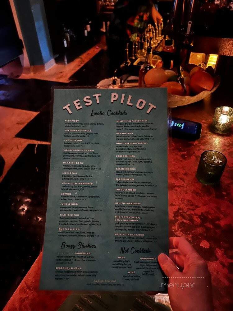Test Pilot - Santa Barbara, CA menu_pic