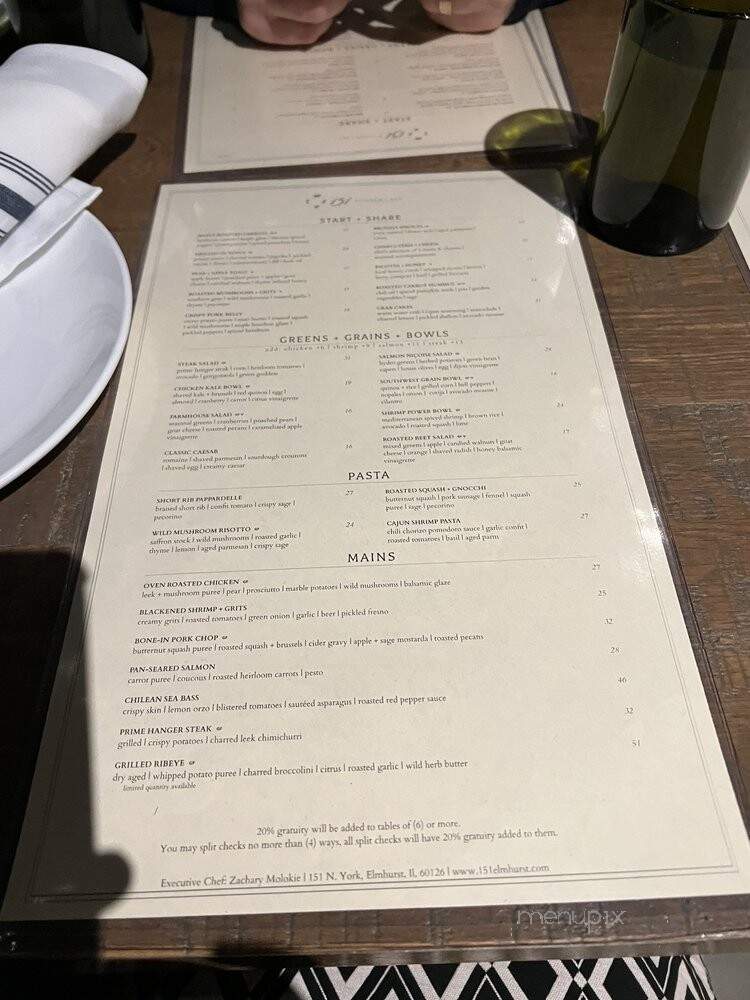 One Fifty One Kitchen | Bar - Elmhurst, IL menu_pic