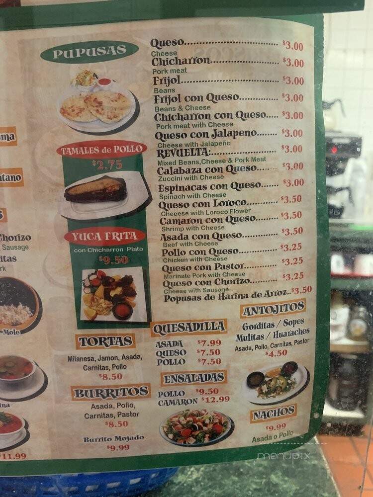 Llego El Sabor - Pasadena, CA menu_pic