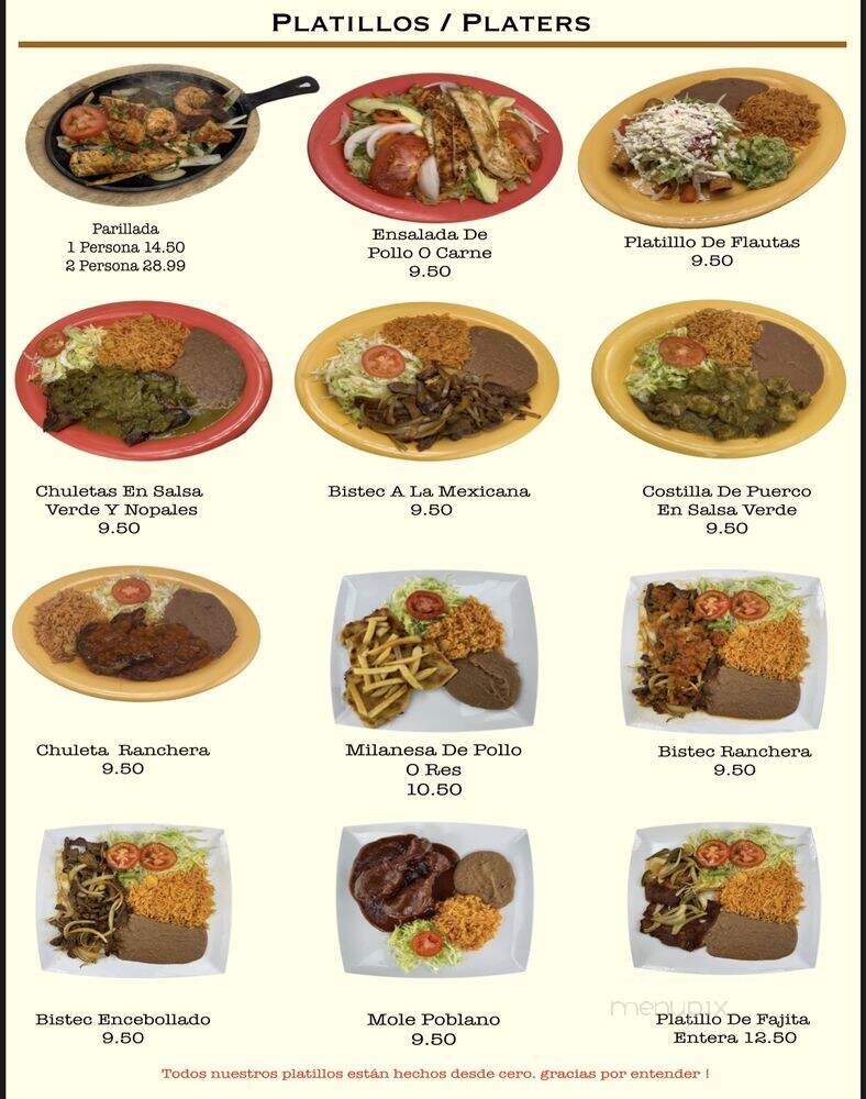 La Potosina - Pasadena, TX menu_pic