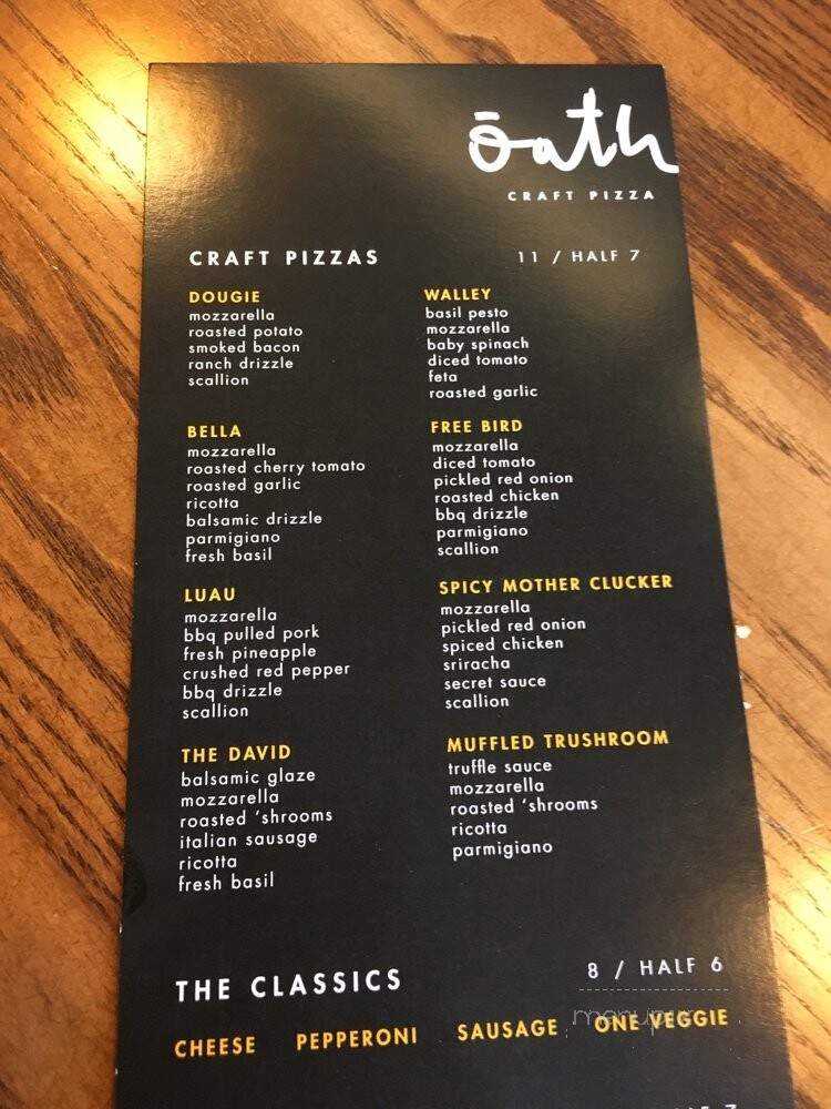 Oath Craft Pizza - Chestnut Hill, MA