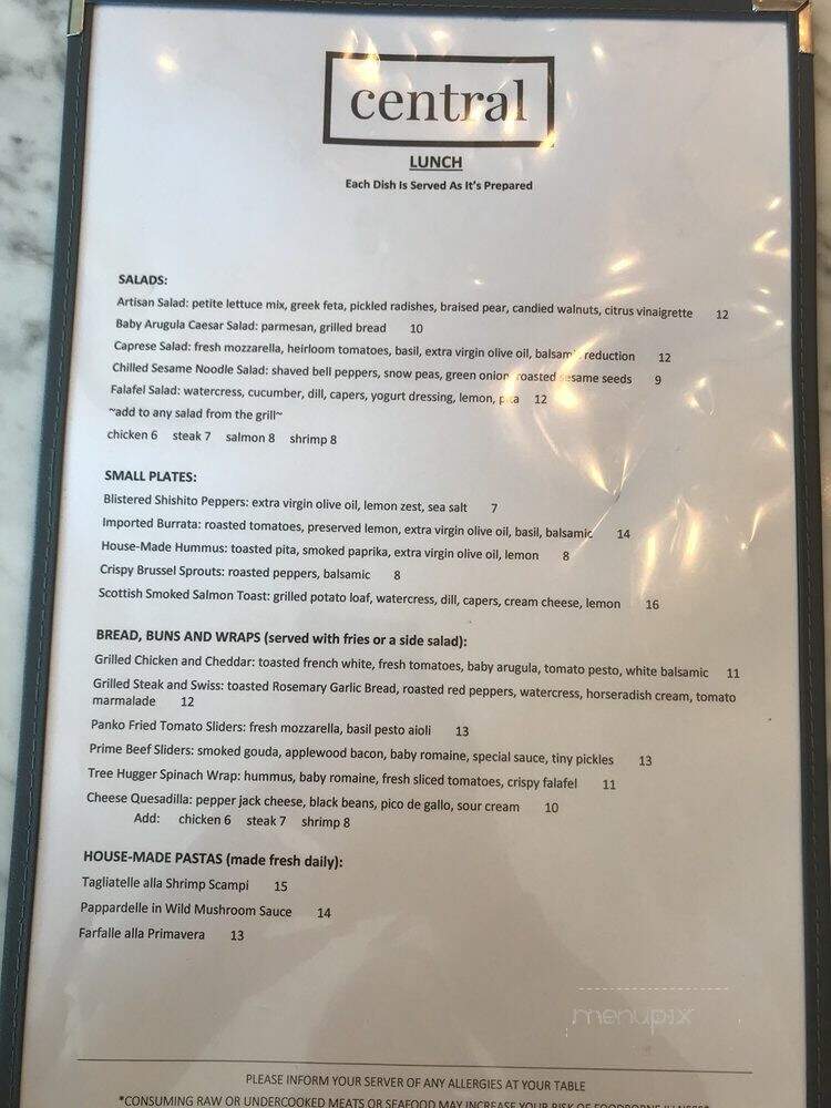 Central - Newton, MA menu_pic