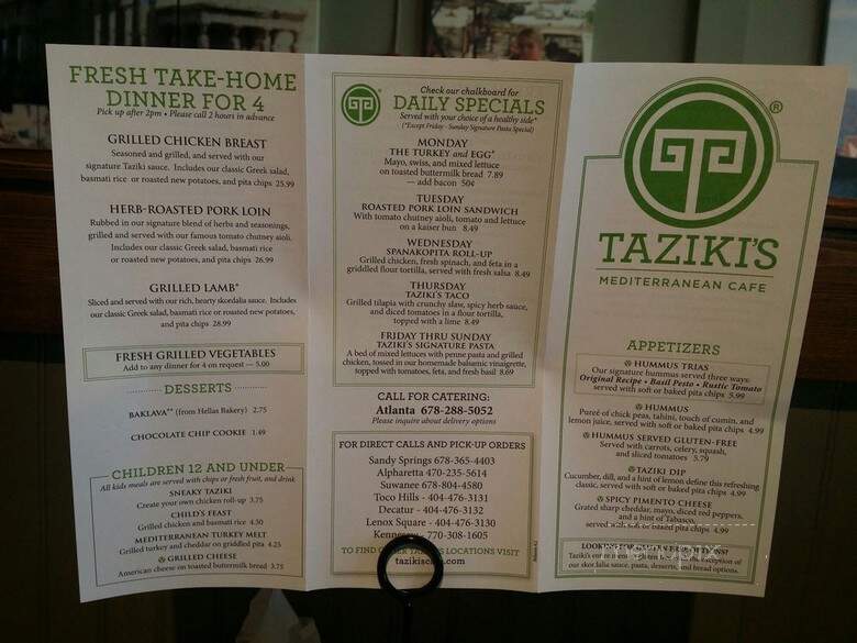 Taziki's Mediterranean Cafe - Atlanta, GA