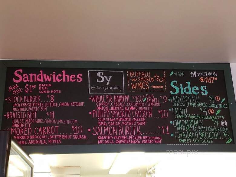 Stockyard Sandwich - Philadelphia, PA menu_pic