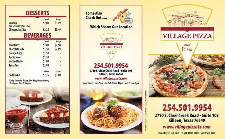 Village Pizza - Killeen, TX menu_pic