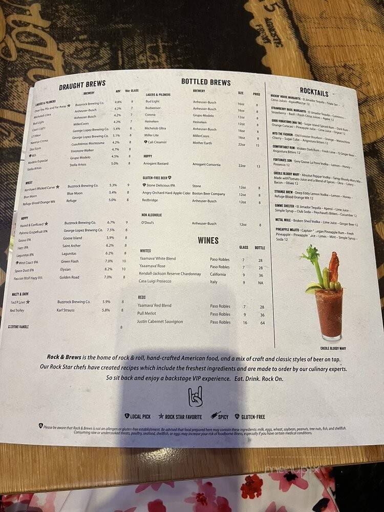 Rock & Brews - Highland, CA menu_pic