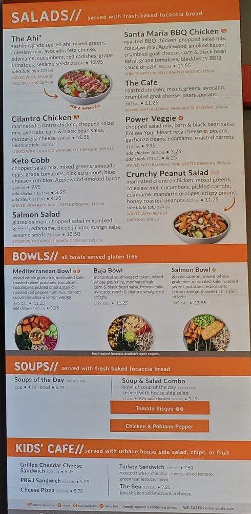 Urbane Cafe - Temecula, CA menu_pic