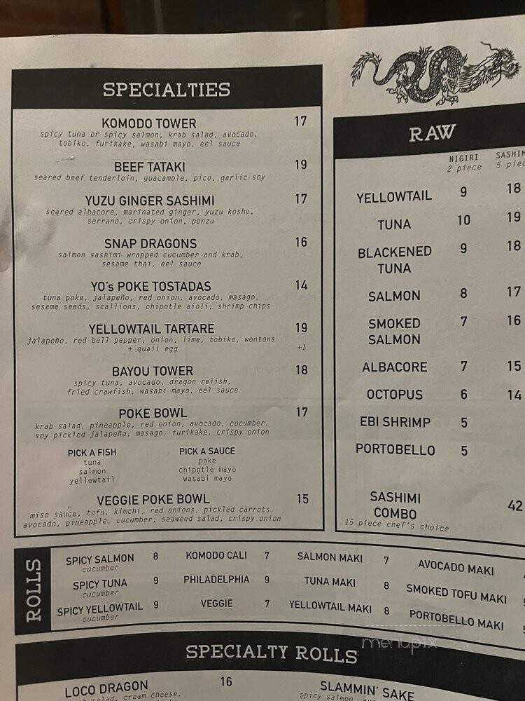 Komodo Loco - Denton, TX menu_pic