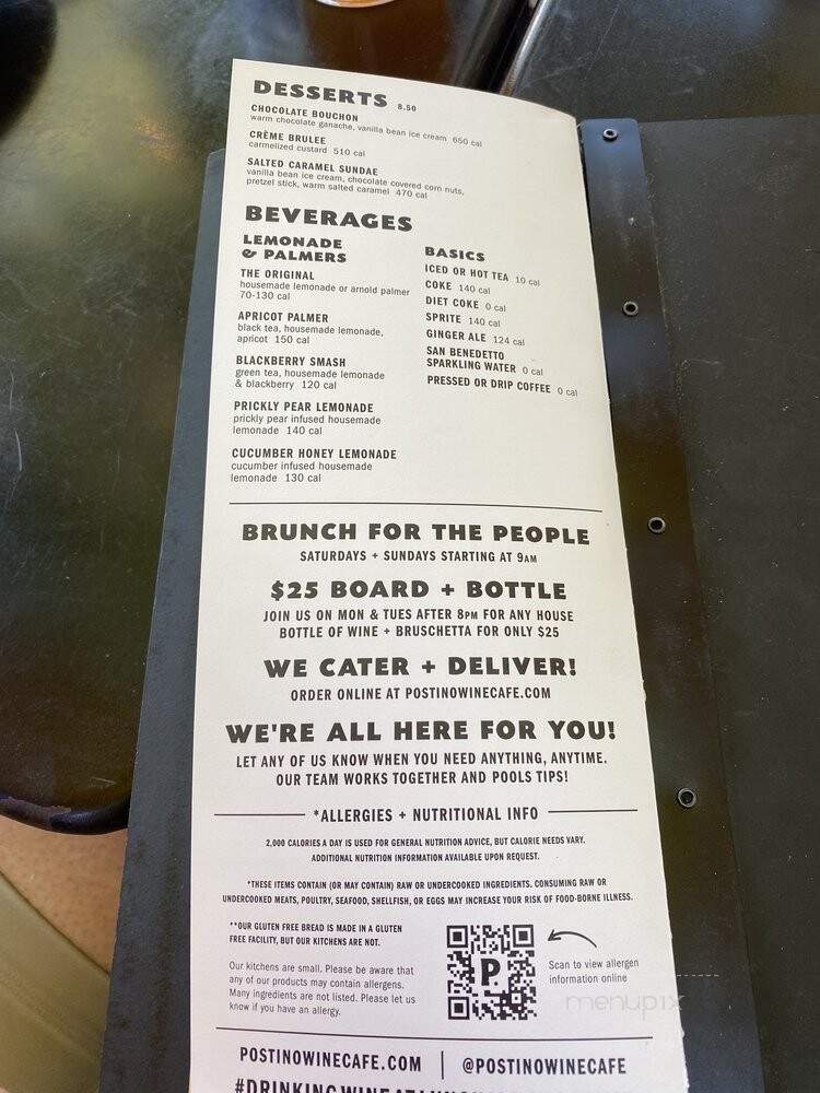 Postino Highland - Scottsdale, AZ menu_pic