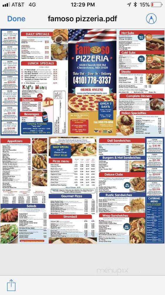 Apos Pizzeria - Chestertown, MD menu_pic