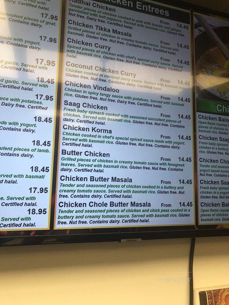 Surya Indian Kitchen - Cambridge, MA menu_pic
