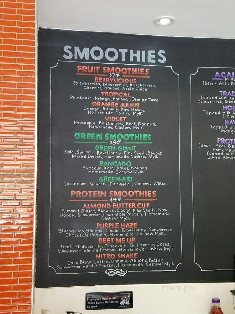 Pure Raw Juice Towson - Baltimore, MD menu_pic
