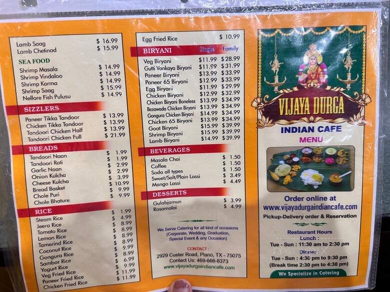 Wild Mirchi Indian Grill - Plano, TX menu_pic