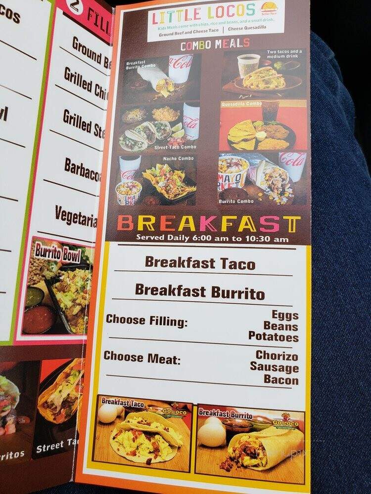 Go Loco, North Westmoreland - Dallas, TX menu_pic