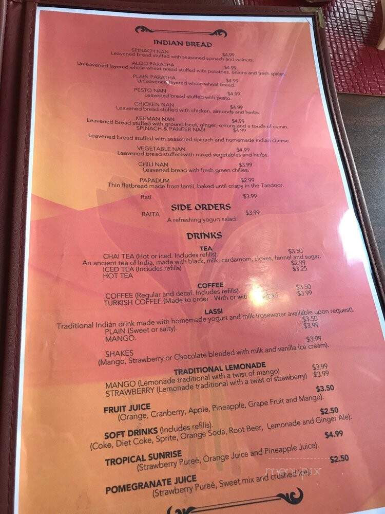 Saffron Indian Restaurant - Clermont, FL menu_pic