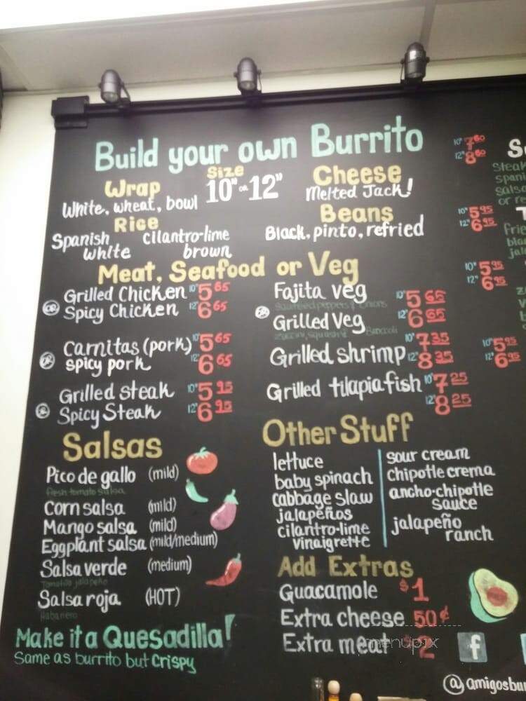 Los Amigos Taqueria - Newton, MA menu_pic