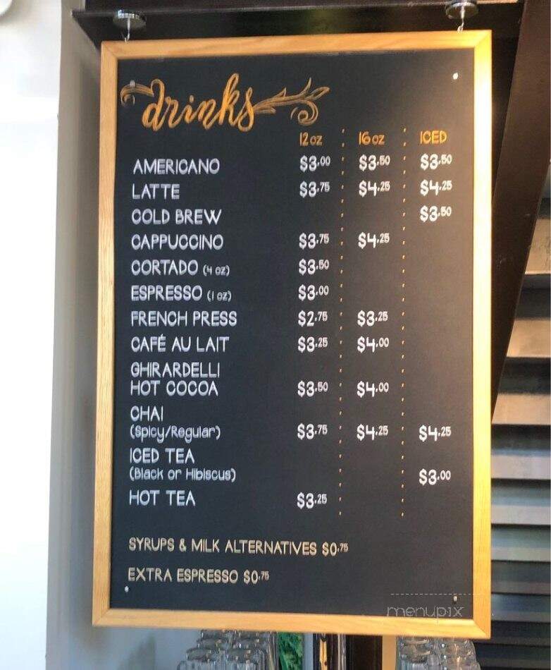 Art Gym Cafe - Denver, CO menu_pic
