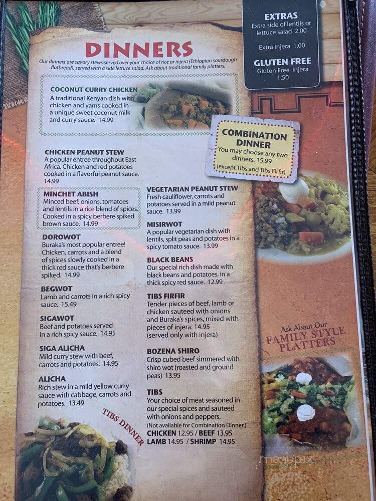 Buraka Restaurant - Madison, WI menu_pic
