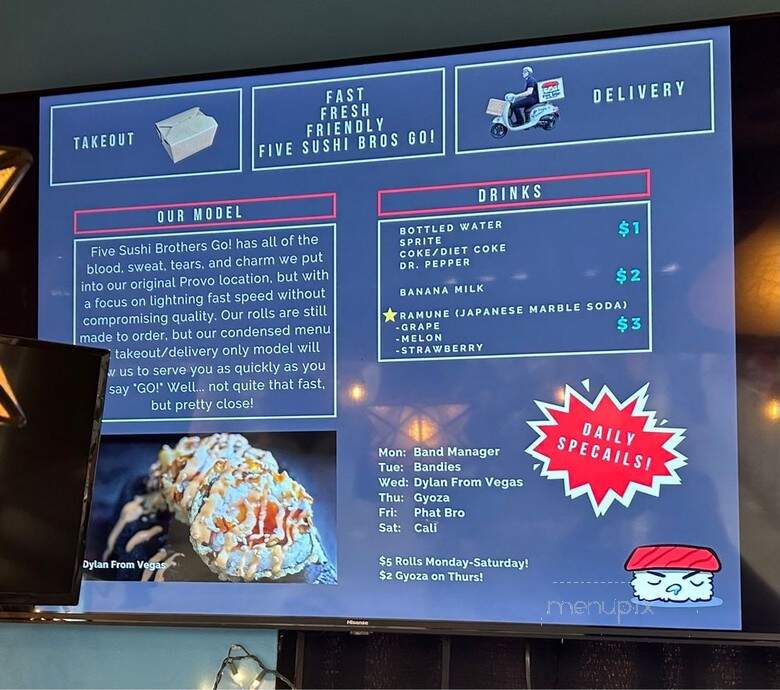 Five Sushi Brothers - Provo, UT menu_pic