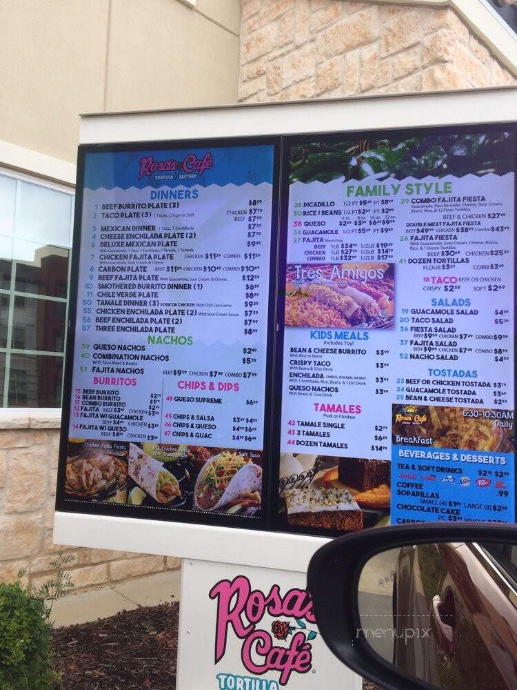 Rosa's Cafe - Plano, TX menu_pic