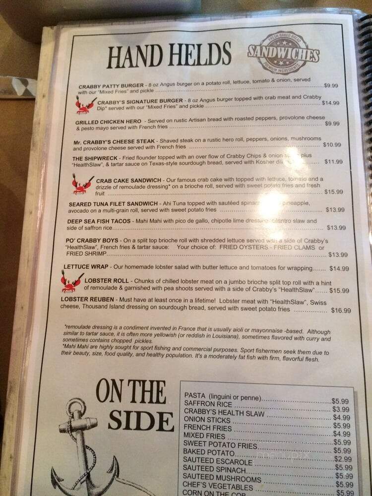 Mr Crabby's Seafood House and Sports Bar - Randolph, NJ menu_pic