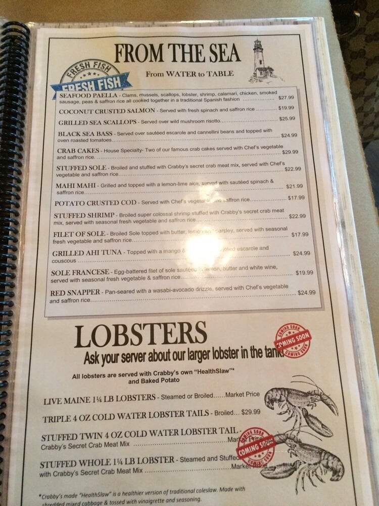 Mr Crabby's Seafood House and Sports Bar - Randolph, NJ menu_pic